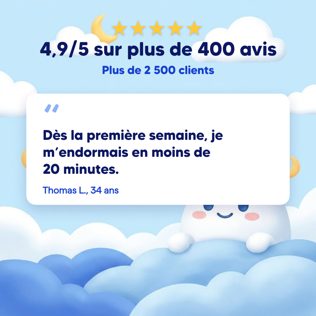 Avis client Moodies : 4,9/5 sur plus de 400 avis, plus de 2 500 clients