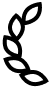 A simple black icon of a curved, leafy branch.