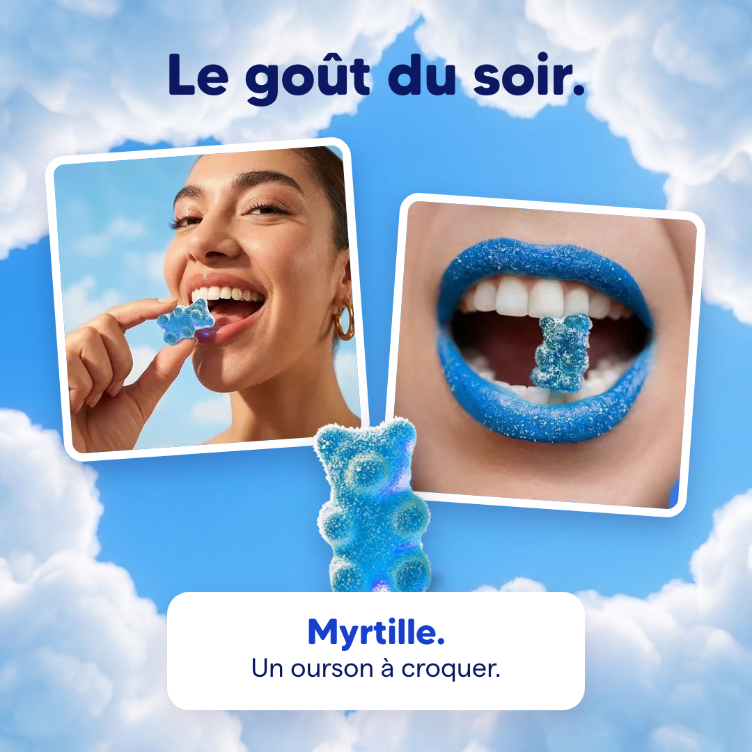 Le goût du soir : un ourson Moodies à croquer, goût myrtille